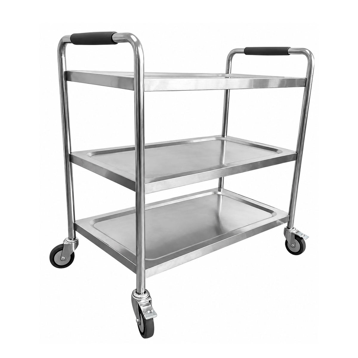 Carrito de Servicio de 3 niveles de Acero Inoxidable 201
