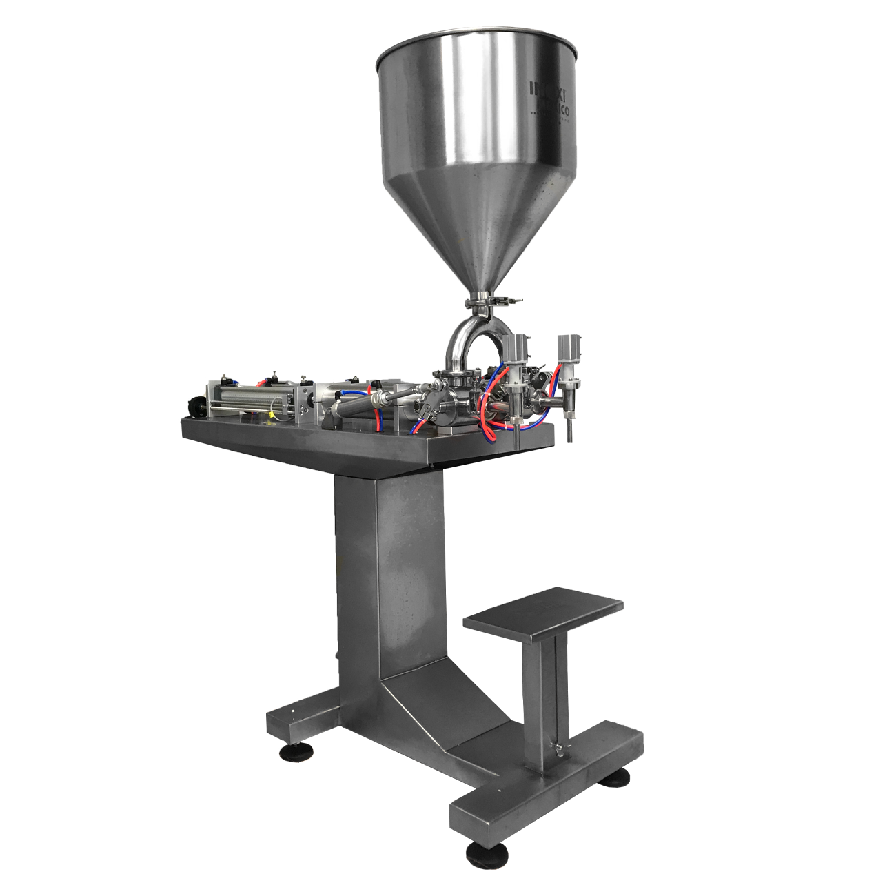 Llenadora Neumática de Productos Viscosos 100-1,000ml Con Base (2 vías) (110V)