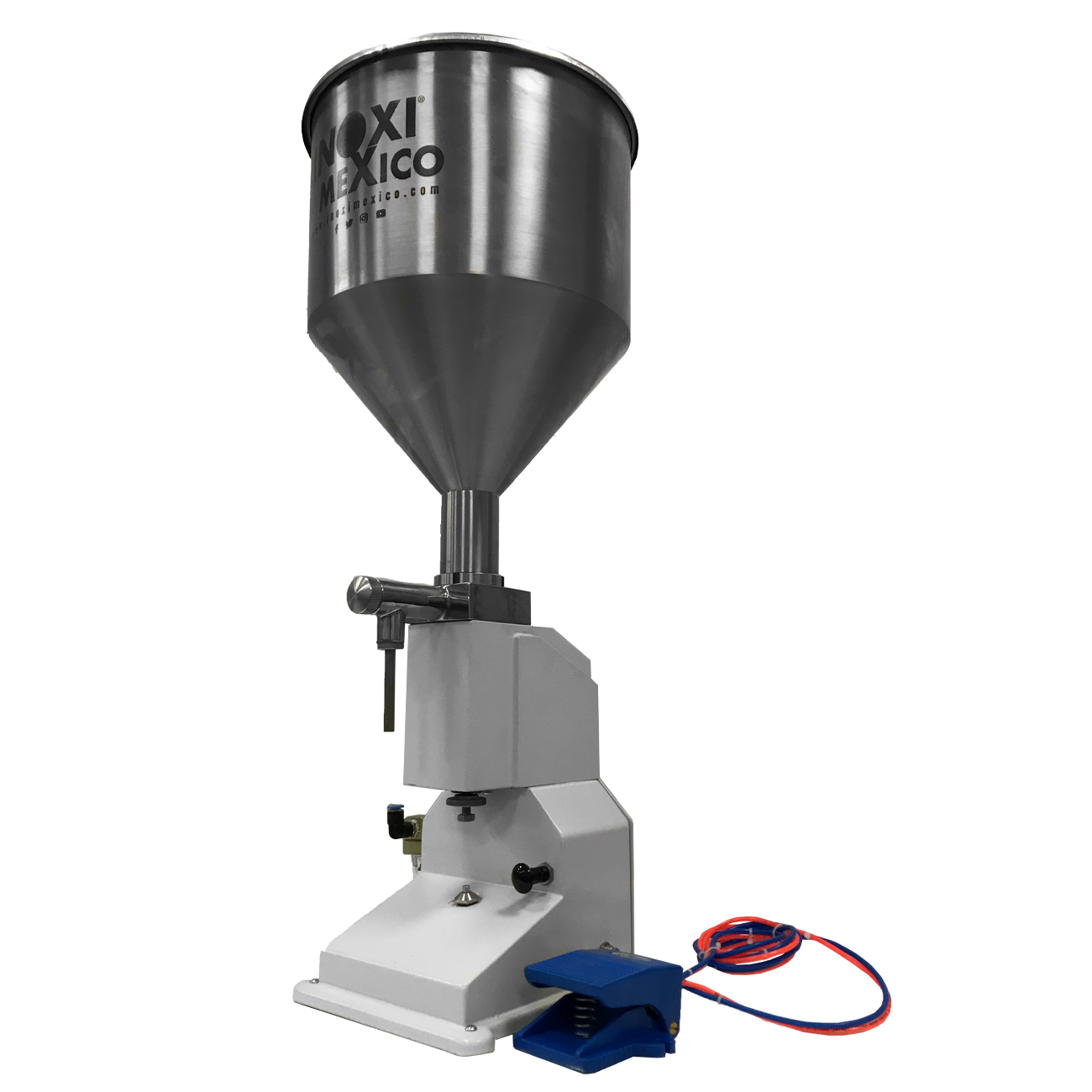 Llenadora Semiautomática Neumática de Productos Viscosos 5-50ml de Pedal