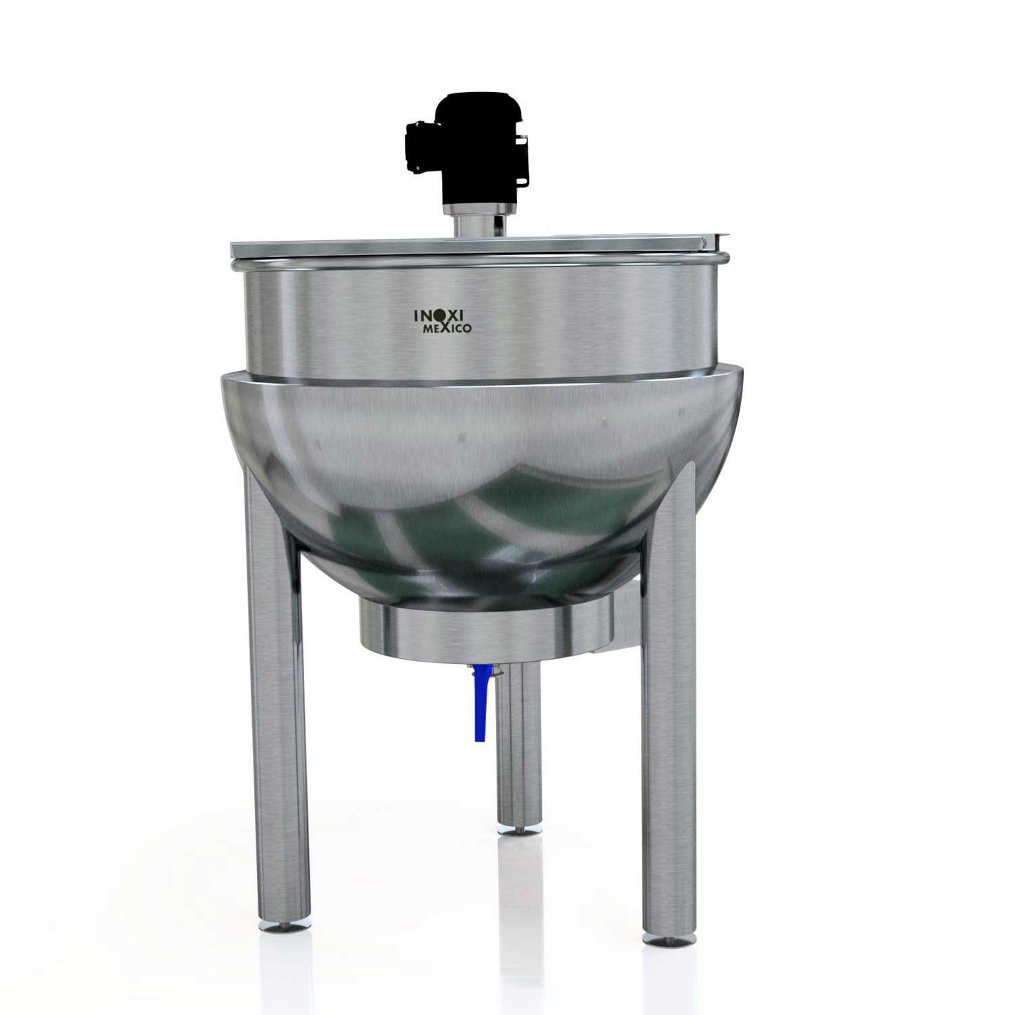 Marmita Fija de 1,200 Litros Nominales 1000L Útiles Enchaquetada Semiesférica a Vapor