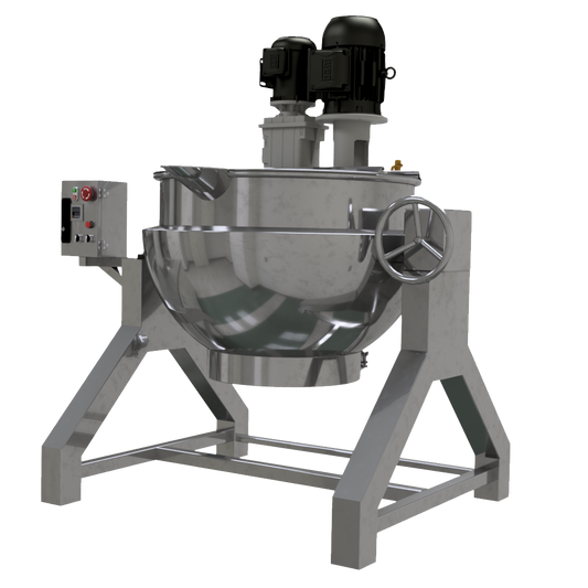 Marmita Eléctrica Semiesférica de Volteo 627L Doble Motor