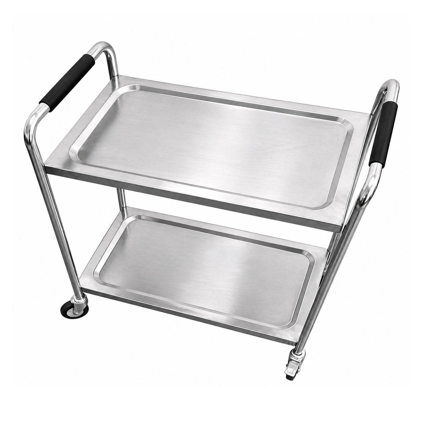 Carrito de Servicio de 2 niveles de Acero Inoxidable 201