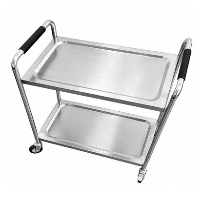 Carrito de Servicio de 2 niveles de Acero Inoxidable 201