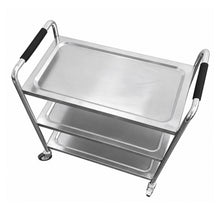 Carrito de Servicio de 3 niveles de Acero Inoxidable 201