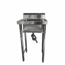 Tarja con Mesa Desarmable Acero Inoxidable 70x70x85cm con Entrepaño