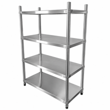 Estante de Acero Inoxidable de 4 niveles 150x50x155cm