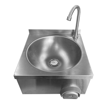 Lavamanos de Pared con pedal Acero Inoxidable 201 de 40x40x25cm