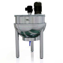 Marmita Semiesférica Eléctrica Fija 627L Nominales (500L Útiles) con Emulsificador