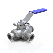 Valvula Clamp De 3 Vias Tipo Clamp De 3/4 Tipo T