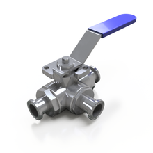 Valvula Clamp De 3 Vias Tipo Clamp De 3/4 Tipo L